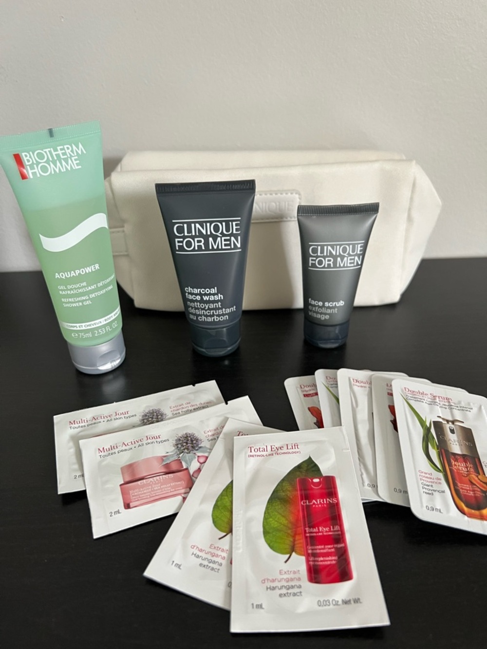 Clinique for Men Charcoal Face Wash and Face Scrub Skincare Set